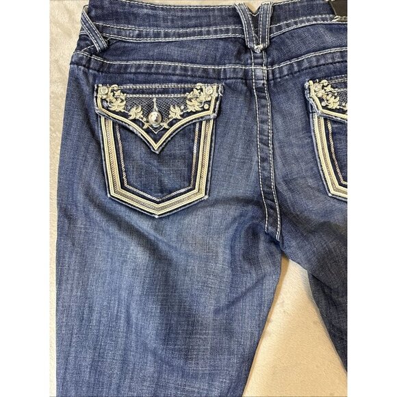 Women’s Vigoss Denim Jeans New York Slim Boot Rhinestones Size 9/10 - Picture 11 of 12